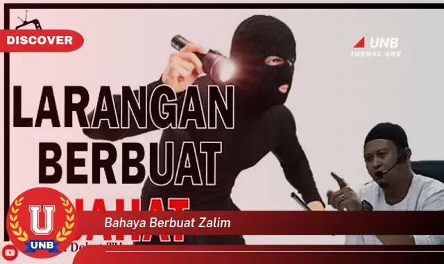 bahaya berbuat zalim