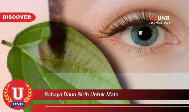 bahaya daun sirih untuk mata