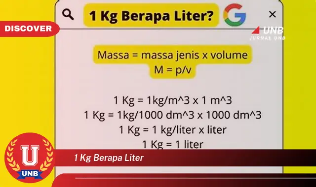 1 kg berapa liter