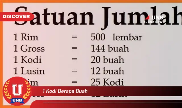 1 kodi berapa buah