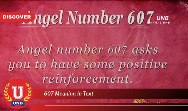 607 meaning in text