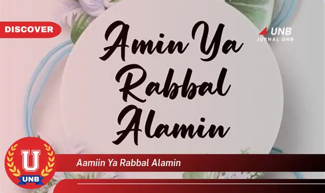 aamiin ya rabbal alamin