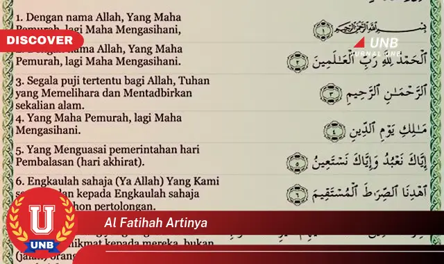 al fatihah artinya