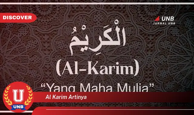 al karim artinya