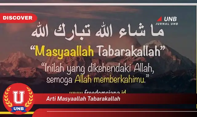 arti masyaallah tabarakallah