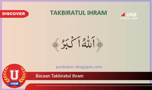 bacaan takbiratul ihram