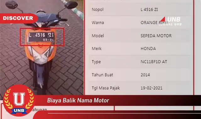 biaya balik nama motor