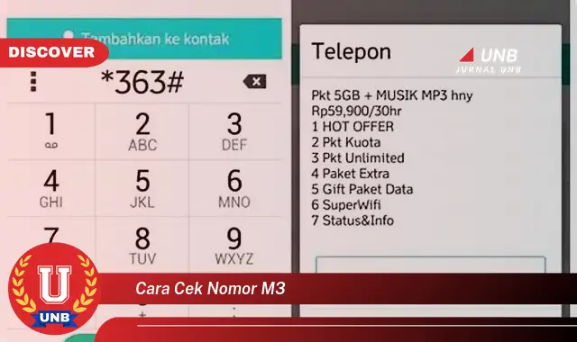 cara cek nomor m3