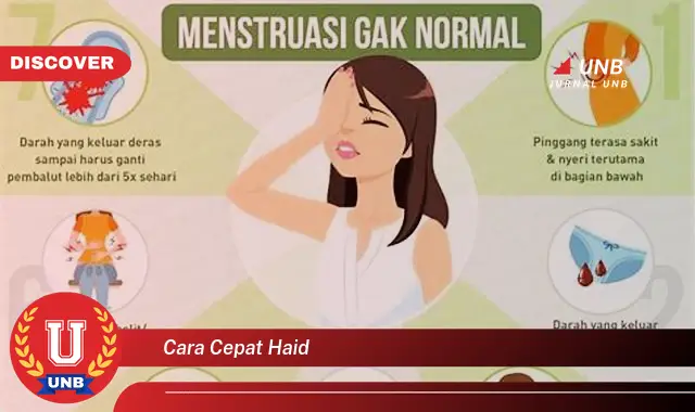 cara cepat haid