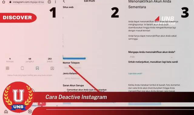 cara deactive instagram