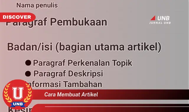 cara membuat artikel