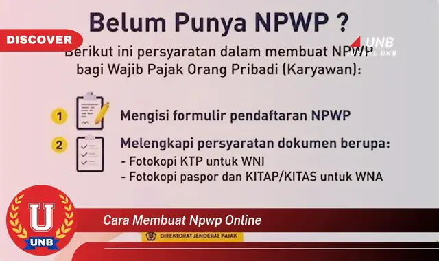 cara membuat npwp online