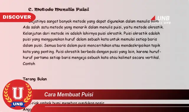 cara membuat puisi