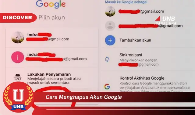 cara menghapus akun google