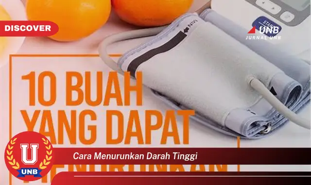 cara menurunkan darah tinggi