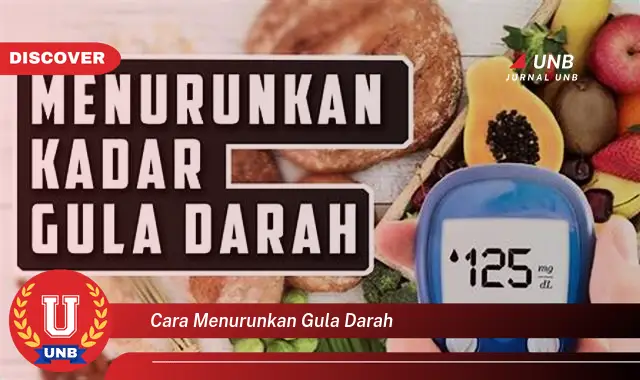 cara menurunkan gula darah