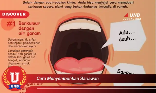 cara menyembuhkan sariawan