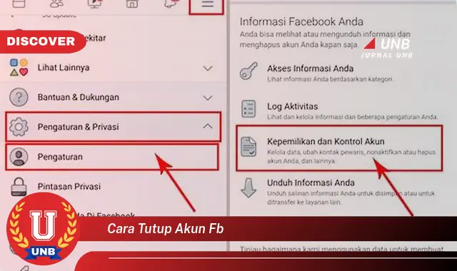 cara tutup akun fb