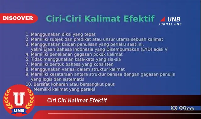 ciri ciri kalimat efektif