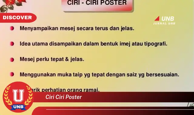 Ketahui 7 Hal Penting tentang Ciri Ciri Poster yang Bikin Kamu Penasaran