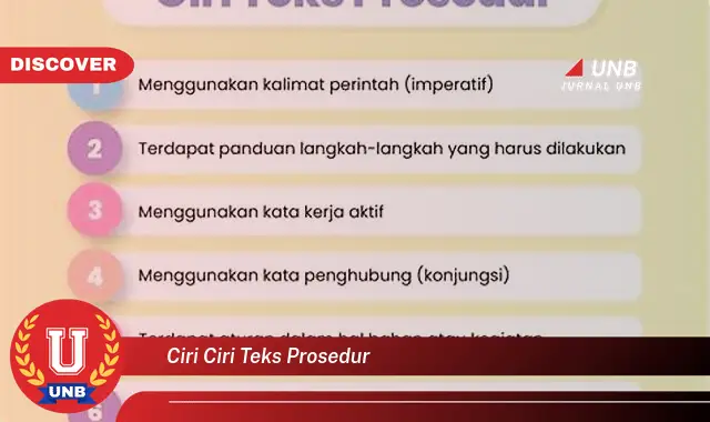 ciri ciri teks prosedur