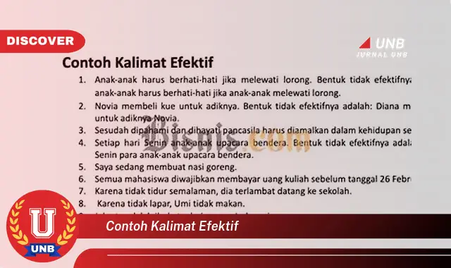 contoh kalimat efektif