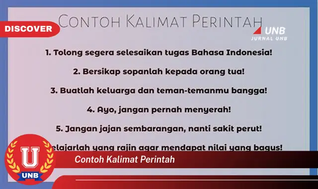 contoh kalimat perintah