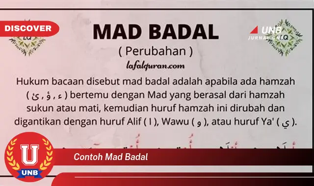 contoh mad badal