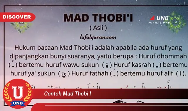 contoh mad thobi i