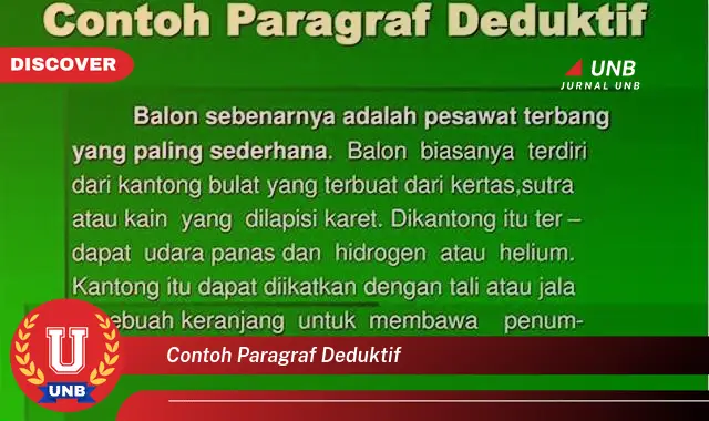 contoh paragraf deduktif