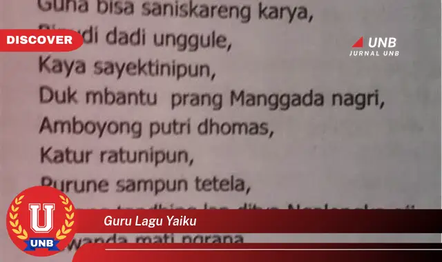 guru lagu yaiku