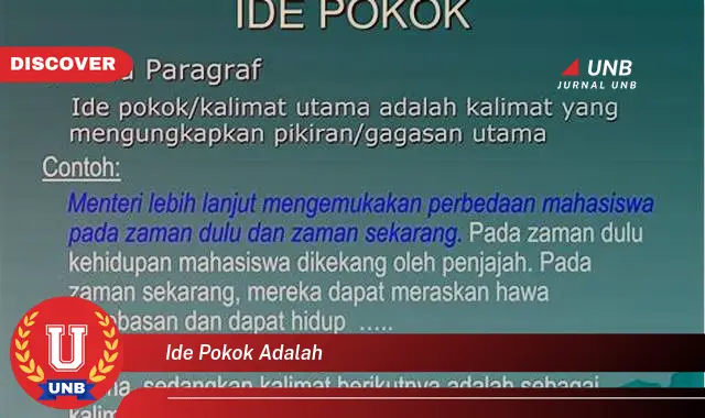 ide pokok adalah