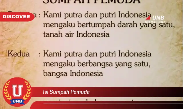 isi sumpah pemuda