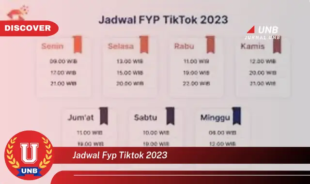 jadwal fyp tiktok 2023