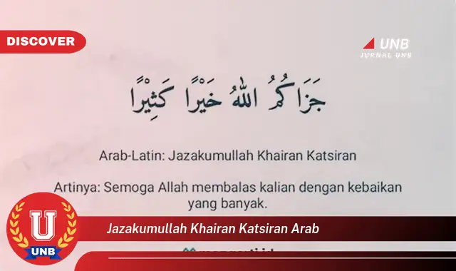 jazakumullah khairan katsiran arab