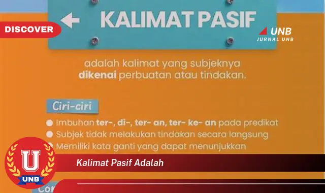 kalimat pasif adalah