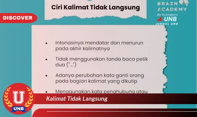 kalimat tidak langsung