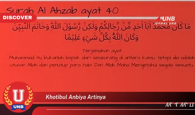 khotibul anbiya artinya