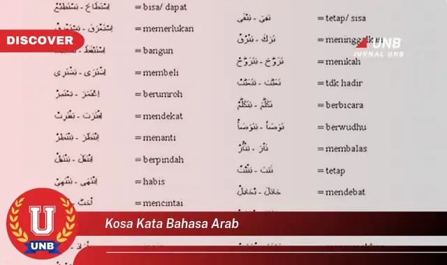 Intip 7 Kosa Kata Bahasa Arab Yang Jarang Diketahui