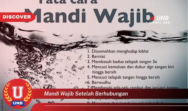 mandi wajib setelah berhubungan