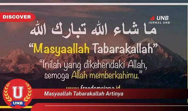 masyaallah tabarakallah artinya