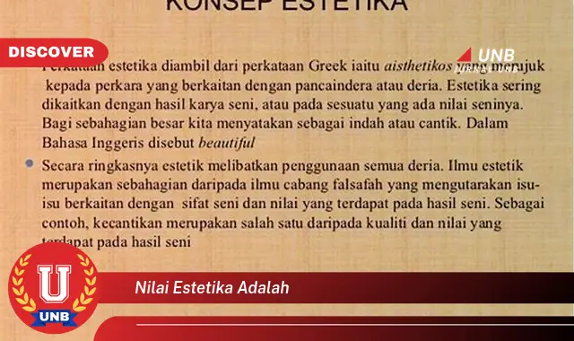 nilai estetika adalah