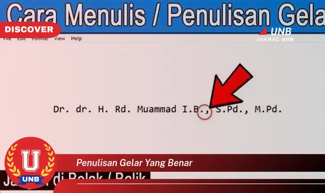 penulisan gelar yang benar