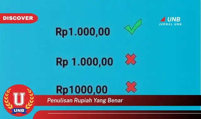 penulisan rupiah yang benar