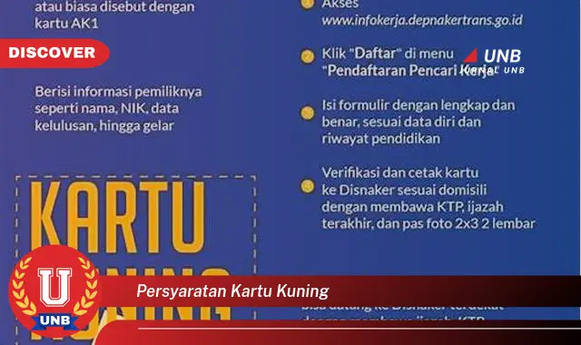 persyaratan kartu kuning