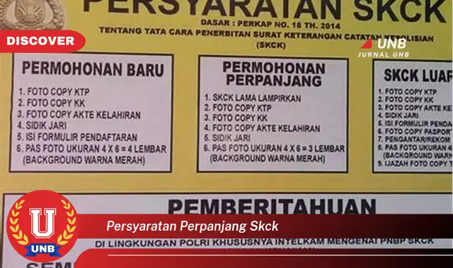 persyaratan perpanjang skck