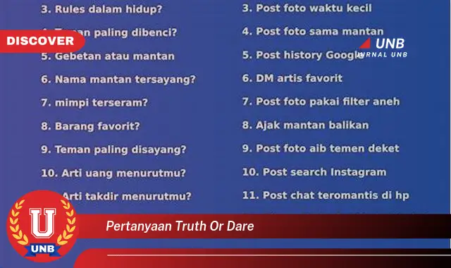 pertanyaan truth or dare