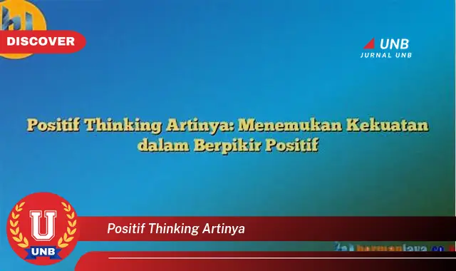 positif thinking artinya