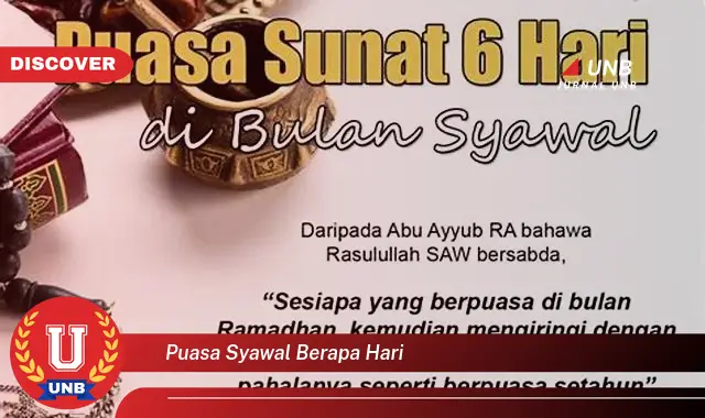 puasa syawal berapa hari