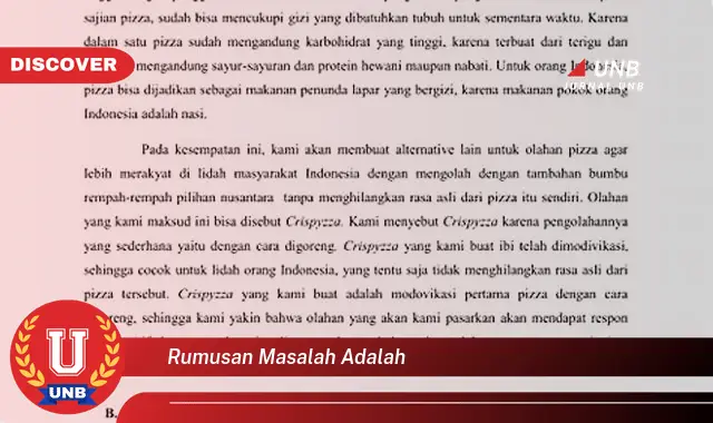 rumusan masalah adalah